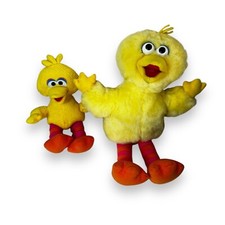 Lot of 2 Vintage Tyco 1996 Sesame Street Talking Big Bird Plush TESTED WORKS