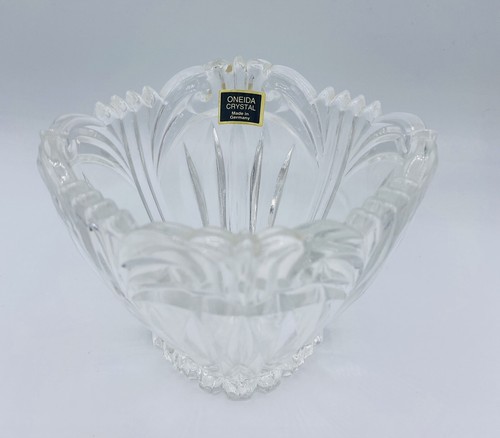 CRYSTAL ONEIDA CANDY DISH, MADE IN GERMANY PERFECT CONDITION With Label - Picture 4 of 9