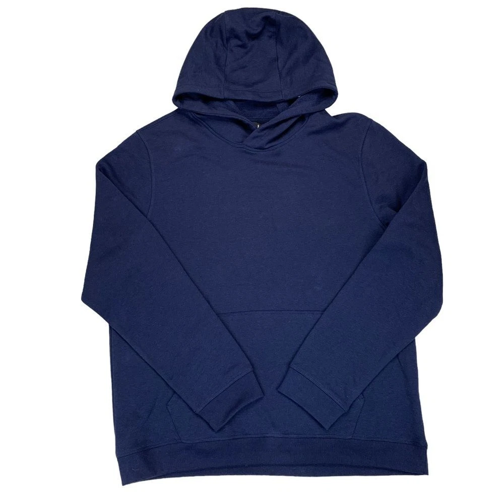 ID Ideology Mens Solid Fleece Hoodie Navy Blazer M