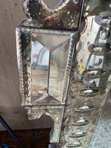 STUNNING HUGE VTG VENETIAN PIAZZA WALL MIRROR ORNATE ETCHED GLASS ROCOCO STYLE - Picture 6 of 10