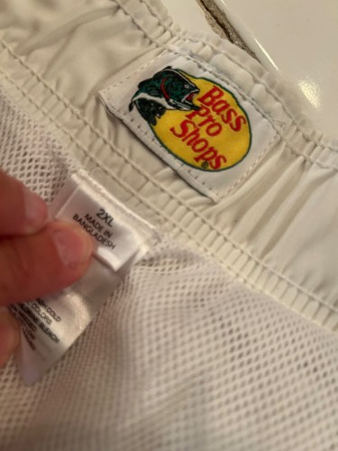 Bass Pro Shop costume da bagno uomo foderato stampa pesce e attrezzi taglia 2XL - Foto 6 di 10