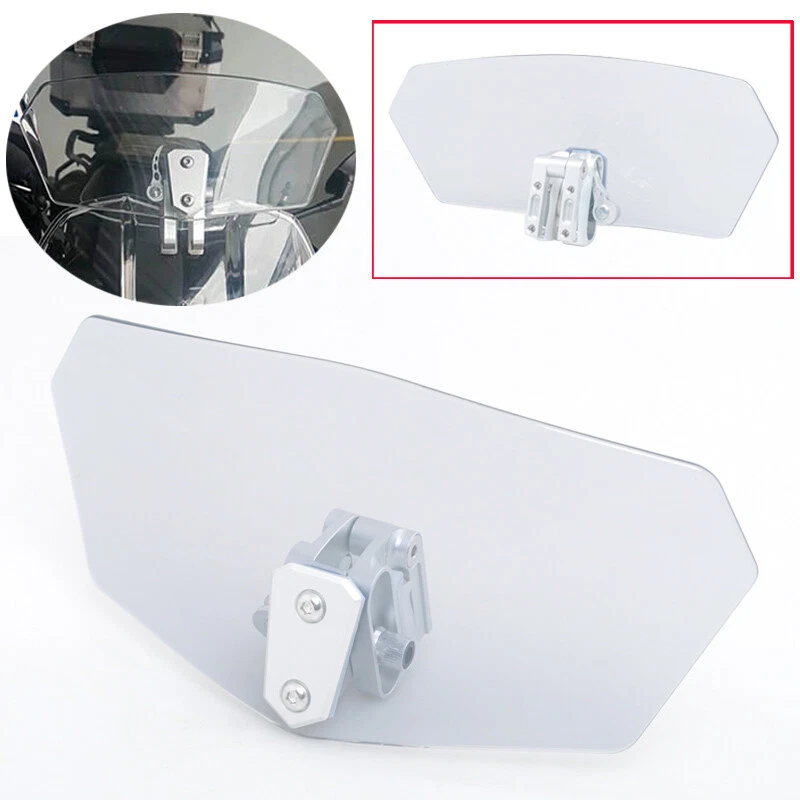 Adjustable Clip On Windshield Extension Spoiler Wind Deflector For Motorcycle — 第 2/4 张图片