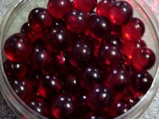 200 CHAMPION 5/8" or - CRANBERRY TRANSPARENT MARBLES 19.98