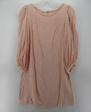 Hutch Anthropologie Dress Women Medium Pink Mini Spring Classic Puff Sleeve