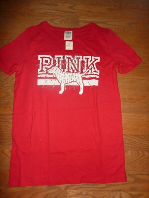T-shirt Victoria's Secret PINK "Bling" - Couleur Bordeaux - Neuf Avec étiquettes (NWT)
