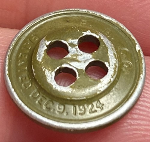 Rare LEE Patented 1924 Metal advertising work vintage antique button #8235B - Picture 3 of 5