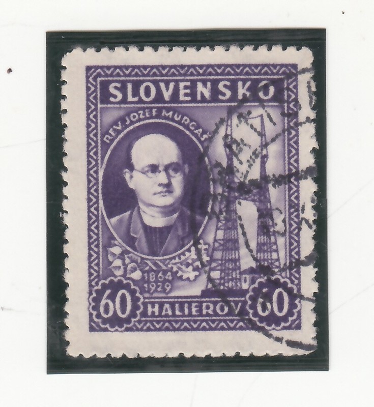 SLOVAKIA 1939. German Protectorate. Jozef Murgáš, Radio Priest. Painter. Sc# 38