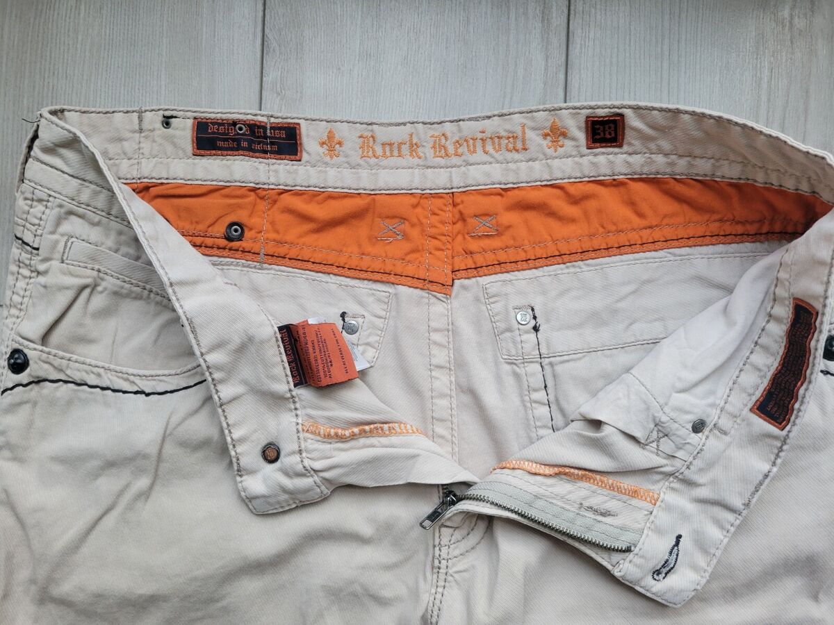Rock Revival Khaki Straight Jeans For Men. 38x31 (J799) | eBay Rock Revival Khaki Straight Jeans For Men. 38x31 (J799) | eBay
