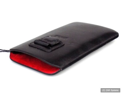 Galeli Luxury Handy Case Größe ''L'' Echt-Leder Schwarz G-HTLC-01 für z.B. HTC HD7