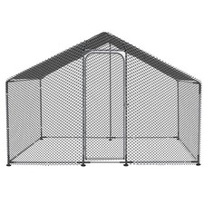 10' 6.5' Large Metal Chicken Coop for 6-10 Chickens,Walk-in Hen House w/Cover