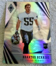 Braxton Berrios RC 2018 Panini Phoenix Refractor Rookie!Patriots WR RC/Jets-v2