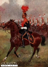 military art post card 12th Lancers,Aldershot Review  George Derville Rowlandson