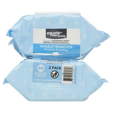 Equate Beauty Makeup Remover Cleansing Towelettes Face  Wipes 40 Count, 2 Pack