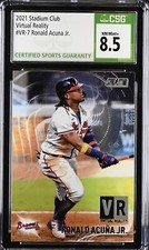 Ronald Acuna Jr Topps Stadium Club Virtual Reality VR-7 CSg 8.5 NM/Mint +
