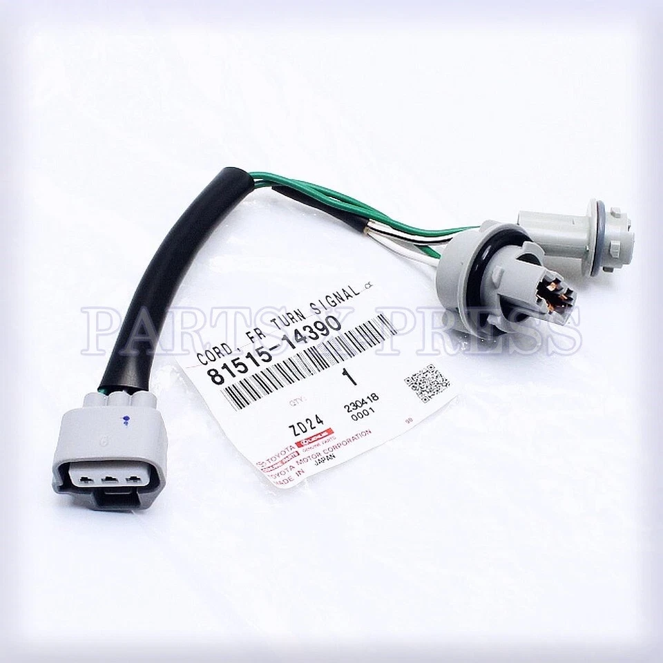 GENUÍNO FABRICANTE DE EQUIPAMENTO ORIGINAL TOYOTA SUPRA PLUG CONJUNTO DE LÂMPADA DE SETA FRONTAL CHICOTE DE FIOS 81514390 - Imagem 3 de 4