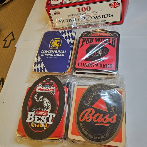 100 BRITISH PUB COASTERS BEER DRINK WORLD ALL DIFFERENT COLLECTABLES BREW - Picture 4 of 10