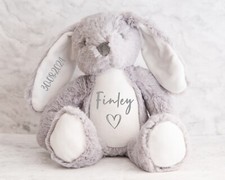 Personalised Newborn Teddy Rabbit Bunny, New Baby Gift, Name baby toy gift