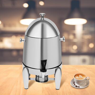 3.2-Gallons Hot & Cold Beverage Dispenser Stainless Steel Coffee Chafer Urn 
