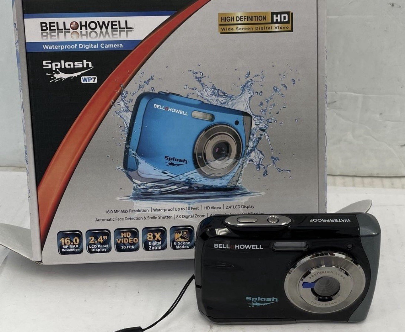 Bell & Howell Black Splash Waterproof Digital Camera - WP7 1