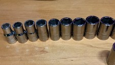 Snap-on 13 Pc 12 Drive 6-point Metric Flank Drive Xtra Shallow Socket Set