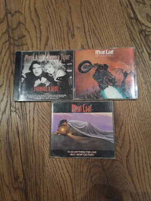 Meat Loaf 3 CD Job Lot Bat Out Of Hell Bonnie Tyler I 'D Do Anything For Love VG