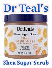 Dr Teal's Shea Sugar Body Scrub, Citrus, 19 oz