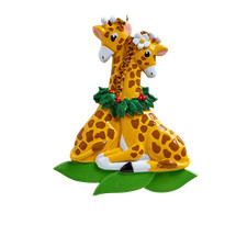Giraffe Couple Personalized Christmas Ornament