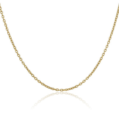 14K massive Gelbgold 2mm dünne runde Kabel Kette Halskette poliert