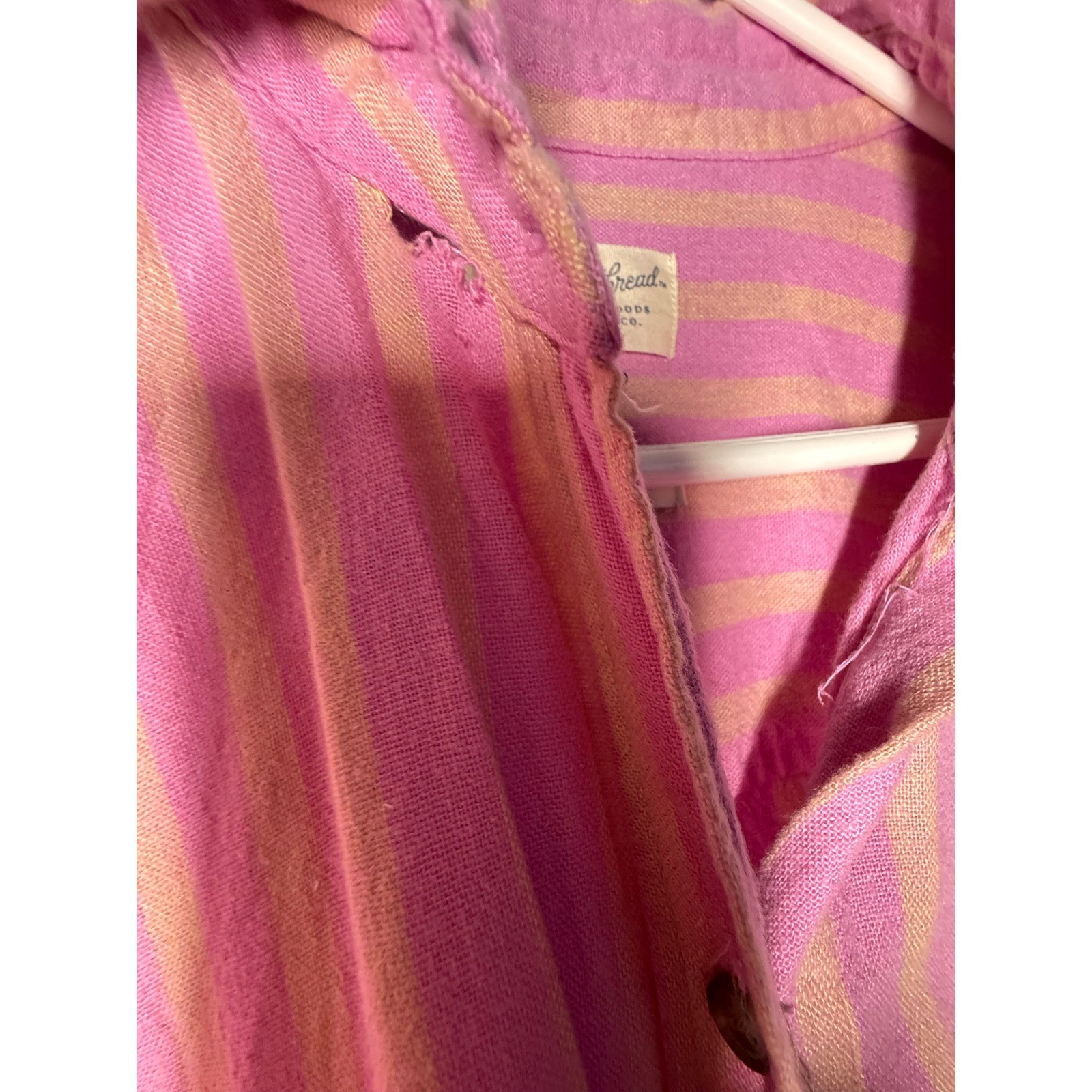 Universal Thread Pink Stripe Button Down Shirt an… - image 13