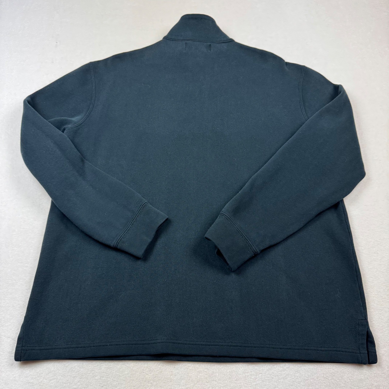 Polo Ralph Lauren 1 4 Zip Pullover Felpa Uomo L Nero Pony Logo Cotone