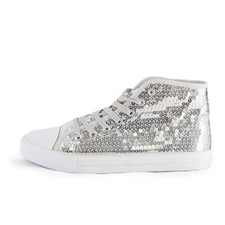 Pailletten Sneaker silber Glitzer 37-42 Damen...