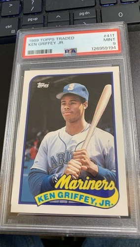 1989 topps traded - ken griffey jr 41t PSA 9 Centered perfect NEW SLAB