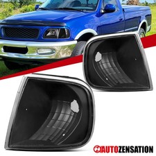 Fit 1997-2003 Ford F150 Expedition Black Corner Lights Parking Turn Signal Lamps