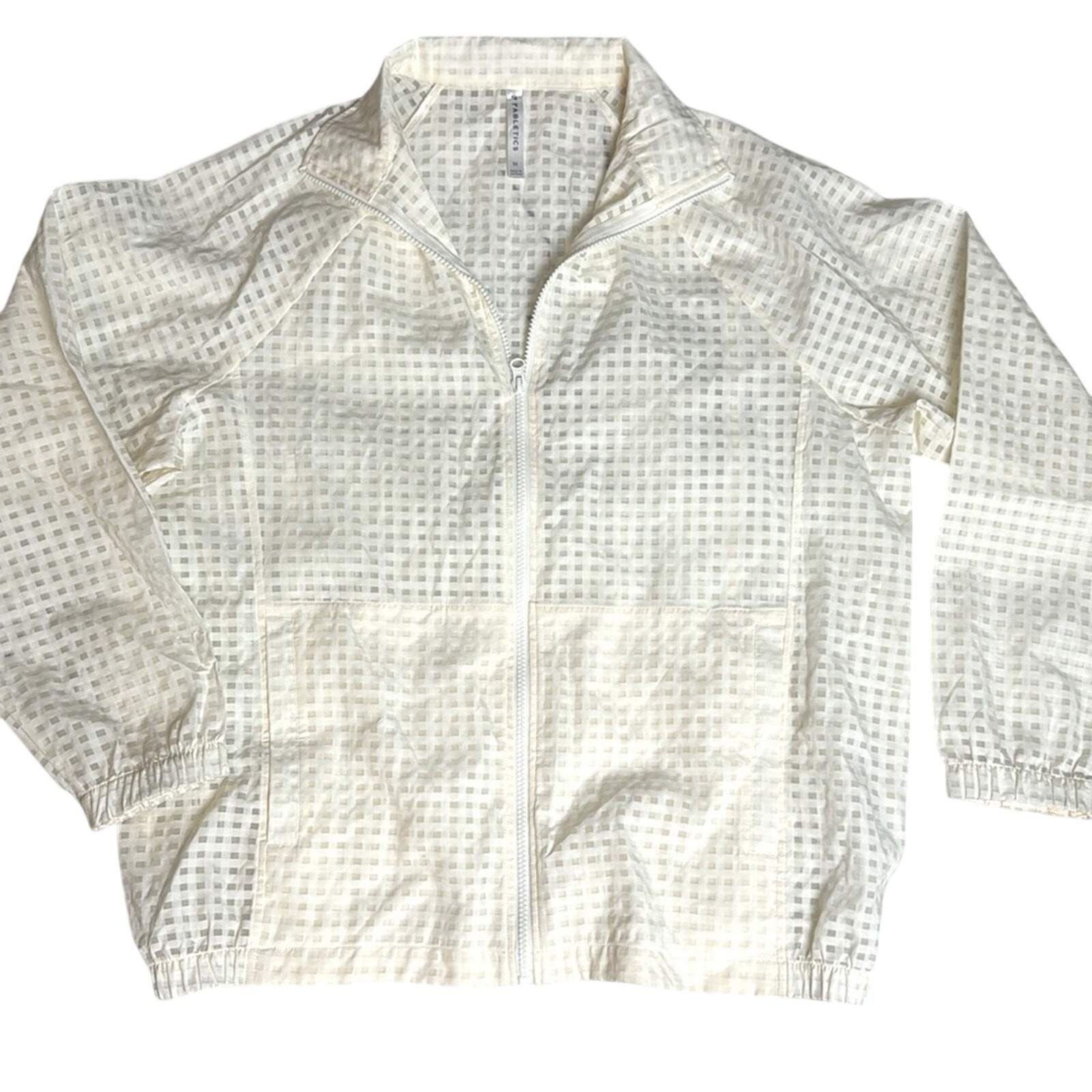 Fabletics bomber jacket sheer grid pattern. Size … - image 6