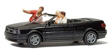 Preiser 33257 AUDI Convertible "always Straight Ahead whit 3 figures 1:87 HO