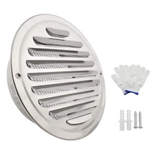 6 Inch Round Soffit Vent Stainless Steel Louver Grille Cover Wall Ventilation...