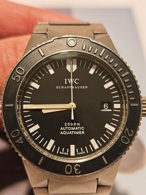 iwc Aquatimer 2000 Titanio GST anno 2006 (so Luminova Zifferblatt und Zeiger) Full Set 