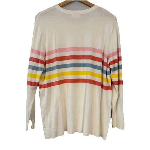 ANDTHEWHY Anthropologie Pullover S/M bequem Regenbogen Streifen And The Why - Bild 5 von 6
