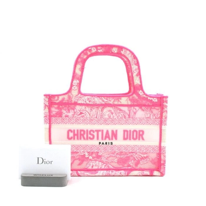 Mini fourre tout Dior livre toile rose fluo 22SS S5475ZRVJ 37856304
