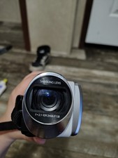 Samsung HMX-F90 HD Camcorder 52x Optical Zoom White Image Stabilization