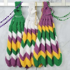 Village Yarn  Mardi Gras Towels Crochet Yarn Kit