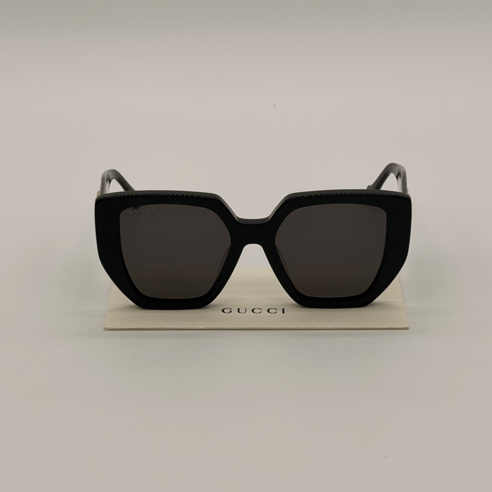 Gucci GG 0956S-003 Black/Gray Oversized Geometric Women's Sunglasses thumbnail 7