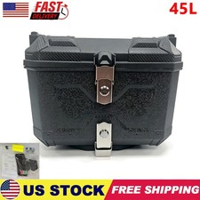45l Black Motorcycle Top Case Tail Box Waterproof Luggage Scooter Trunk Storage 45l Black Motorcycle Top Case Tail Box Waterproof Luggage Scooter Trunk Storage