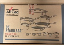 All-Clad D5. Stainless Steel NONSTICK 10 PIECE COOKWARE SET. GREAT DEAL