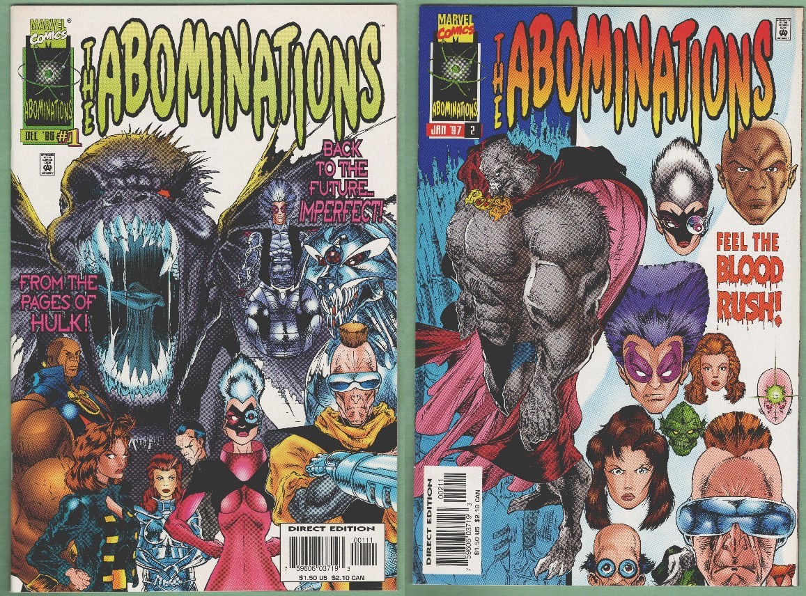 Abomination #1 & 2 (1996) Marvel Comics 2 ISSUES