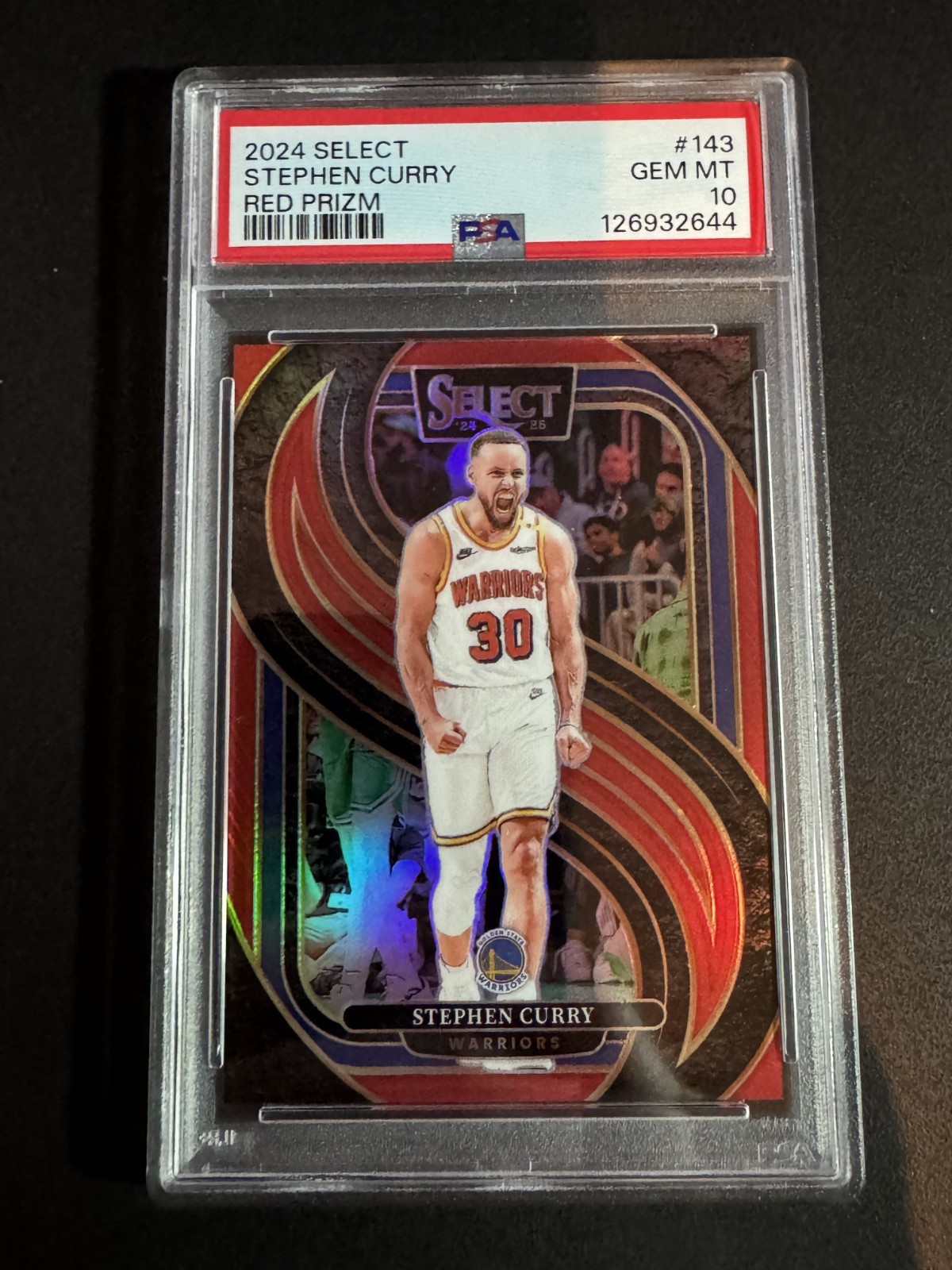 2024-25 Panini Select STEPHEN CURRY Premier Red Prizm #147/199 PSA 10