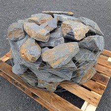 Rockery Stone - CELTIC MIX 200-450mm . Crate of Welsh Slate garden & pond rocks.