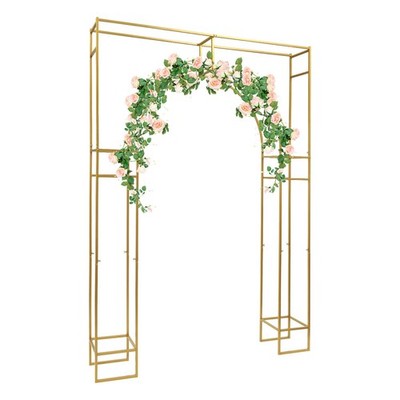 Carbon Steel Wedding Arch Backdrop Stand Outdoor Indoor 44.09lbs Capacity