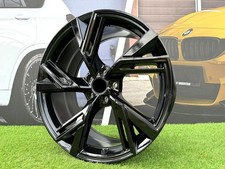 4X R19 Pouce 5x112 Audi RS6 Trapeze Style Noir Brillant Roues : Pour A6, Q3