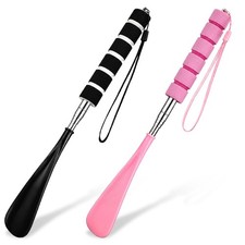 2Pcs Shoe Horn Long Handle for Seniors, Retractable Shoe Horn